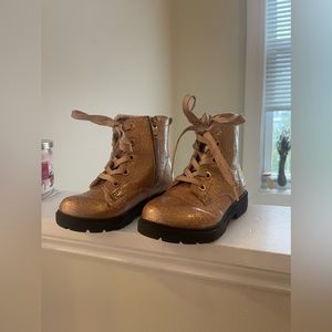 H&M girls boots rose gold toddler